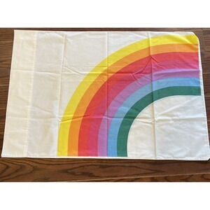 Rainbow Twin Bedding Set Sheets Fitted Flat Pillowcase VTG Retro Stranger Things